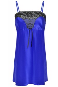 Lace bryst satin babydoll natkjole